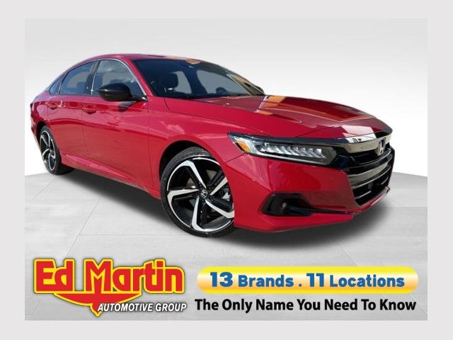 San Marino Red 2022 Honda Accord Sedan Front-Wheel Drive Continuously Variable Transmission