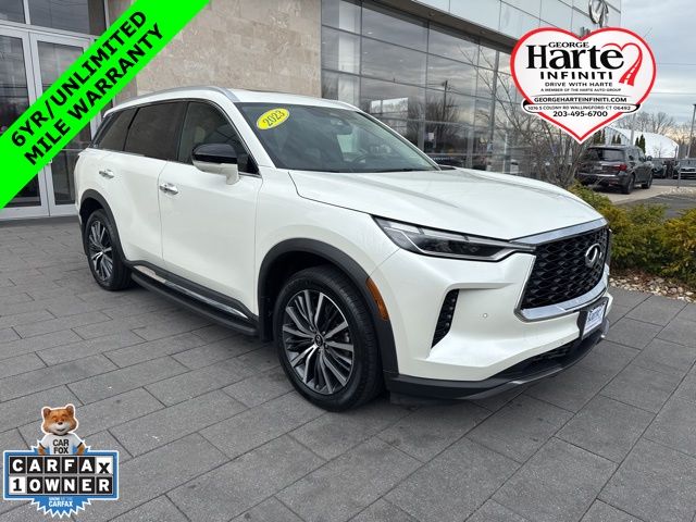 Majestic White 2023 INFINITI QX60 Sensory AWD SUV / Crossover All-Wheel Drive 9-Speed Automatic