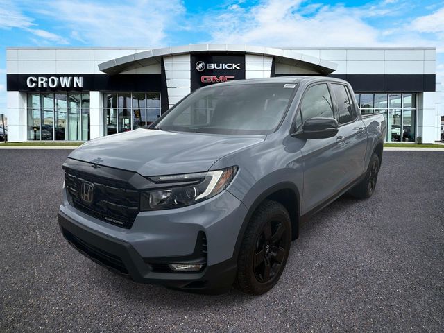 Gray (Modern Steel Metallic) 2024 Honda Ridgeline Black Edition AWD Pickup Truck All-Wheel Drive 9-Speed Automatic