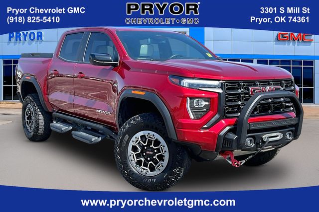 Volcanic Red Tintcoat 2023 GMC Canyon AT4X Crew Cab 4WD Pickup Truck Four-Wheel Drive 8-Speed Automatic