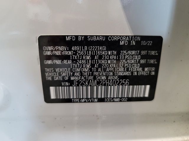 2023 Crystal White Pearl Subaru Forester Wilderness AWD SUV