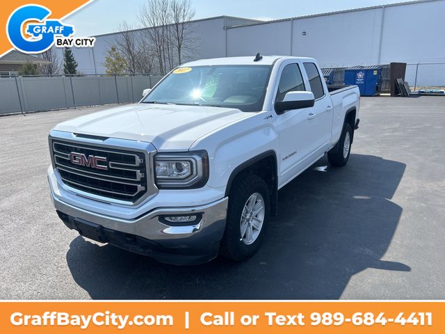 White 2017 GMC Sierra 1500 SLE Double Cab 4WD Pickup Truck Four-Wheel Drive 6-Speed Automatic Overdrive