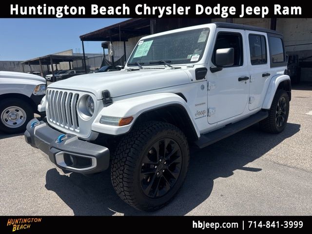 Bright White Clearcoat 2023 Jeep Wrangler 4xe Sahara 4WD SUV / Crossover Four-Wheel Drive 8-Speed Automatic