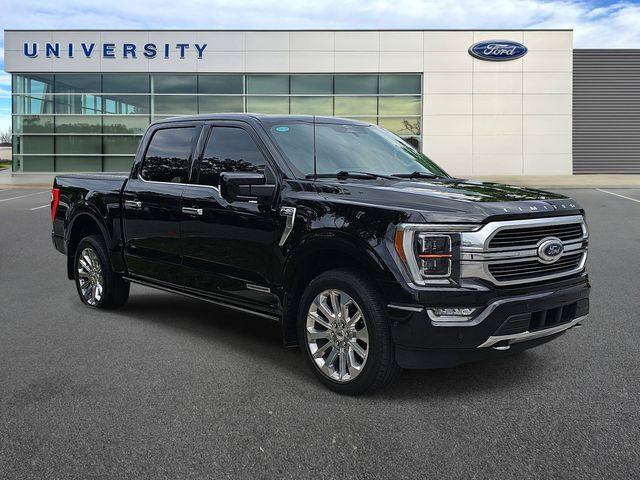 Agate Black Metallic 2023 Ford F-150 Limited SuperCrew 4WD Pickup Truck Four-Wheel Drive Automatic