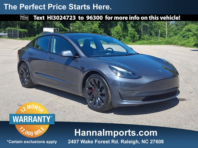 Midnight Silver Metallic 2023 Tesla Model 3 Sedan All-Wheel Drive 1-Speed Automatic