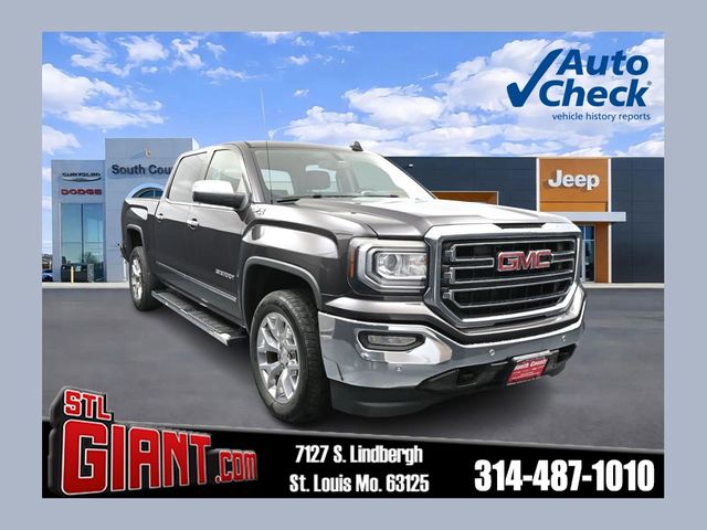 Gray (Iridium Metallic) 2016 GMC Sierra 1500 SLT Crew Cab 4WD Pickup Truck Four-Wheel Drive 6-Speed Automatic Overdrive