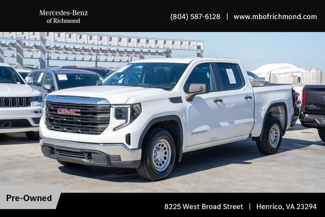 Summit White 2023 GMC Sierra 1500 Pro Crew Cab RWD Pickup Truck 4X2 8-Speed Automatic