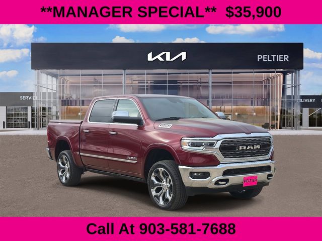 Delmonico Red Pearlcoat 2019 RAM 1500 Limited Crew Cab 4WD Pickup Truck Four-Wheel Drive 8-Speed Automatic