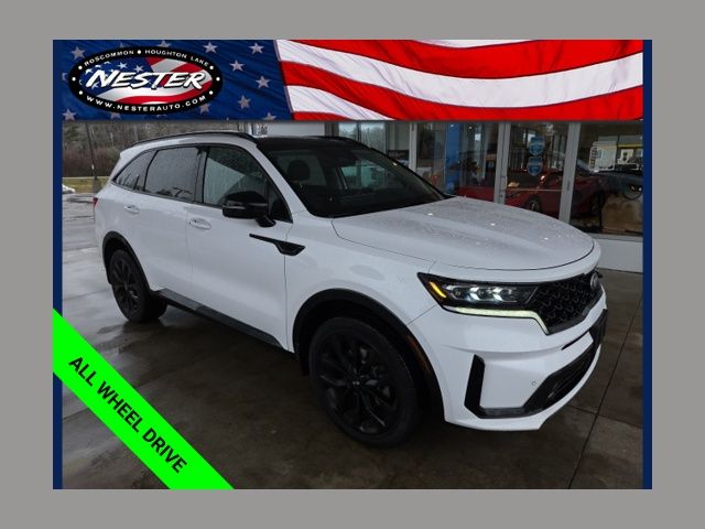 Glacial White Pearl 2021 Kia Sorento EX AWD SUV / Crossover All-Wheel Drive 8-Speed Dual Clutch