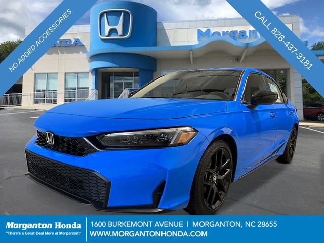 Blue 2026 Honda Civic Hatchback Hatchback Front-Wheel Drive Continuously Variable Transmission