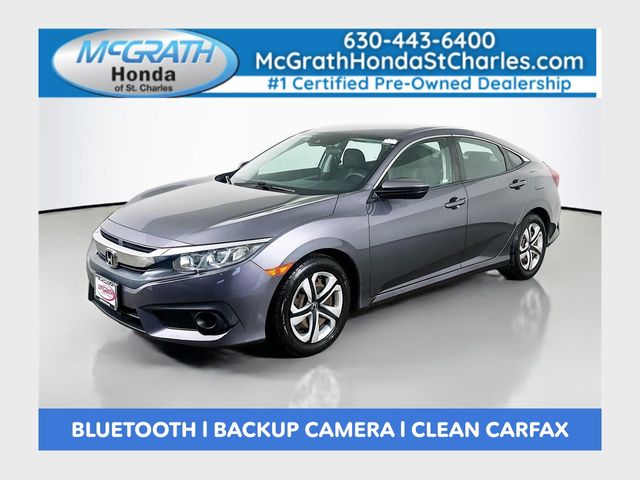 Gray (Modern Steel Metallic) 2018 Honda Civic LX with Honda Sensing Sedan Front-Wheel Drive Continuously Variable Transmission