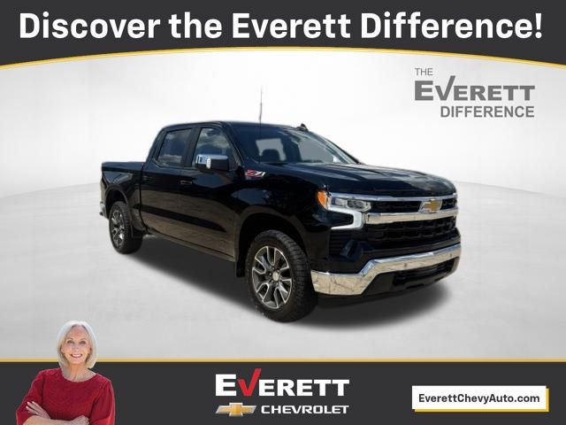 Black 2024 Chevrolet Silverado 1500 Pickup Truck Four-Wheel Drive Automatic