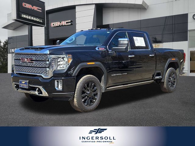Black (Ebony Twilight Metallic) 2023 GMC Sierra 3500HD Denali Crew Cab 4WD Pickup Truck Four-Wheel Drive Automatic