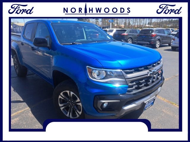 Bright Blue Metallic 2021 Chevrolet Colorado Pickup Truck Four-Wheel Drive 8-Speed Automatic