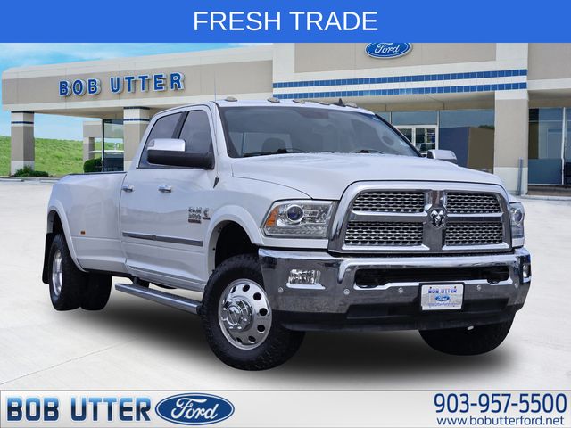 Bright White Clearcoat 2018 RAM 3500 Laramie Crew Cab LB DRW 4WD Pickup Truck Four-Wheel Drive 6-Speed Automatic