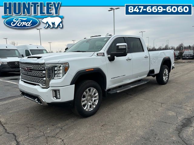 Summit White 2021 GMC Sierra 3500HD Denali Crew Cab 4WD Pickup Truck Four-Wheel Drive Automatic