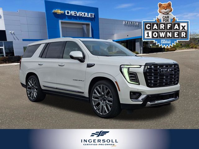 White Frost Tricoat 2025 GMC Yukon SUV / Crossover Four-Wheel Drive 
