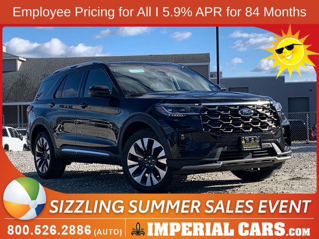 Agate Black Metallic 2026 Ford Explorer Platinum AWD SUV / Crossover All-Wheel Drive Automatic