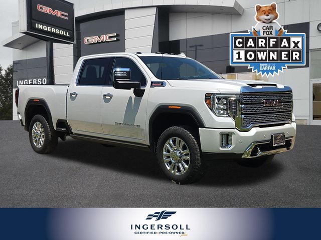 White Frost Tricoat 2021 GMC Sierra 2500HD Pickup Truck Four-Wheel Drive Automatic