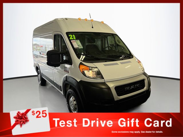 Bright White Clearcoat 2021 RAM ProMaster 1500 136 High Roof Cargo Van FWD Van Front-Wheel Drive 6-Speed Automatic