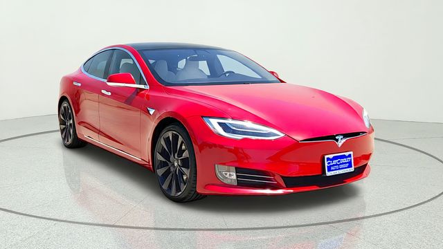 Red Multi-Coat 2020 Tesla Model S Sedan All-Wheel Drive 1-Speed Automatic