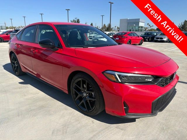Red 2025 Honda Civic Hatchback Hatchback Front-Wheel Drive Continuously Variable Transmission