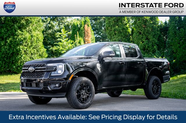 Shadow Black 2025 Ford Ranger Lariat SuperCrew 4WD Pickup Truck Four-Wheel Drive Automatic