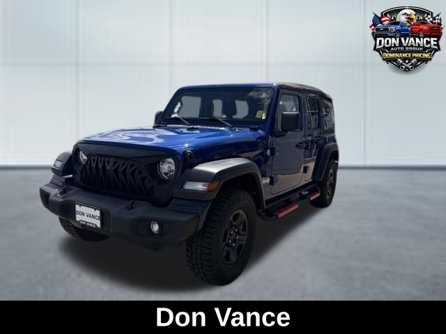 Ocean Blue Metallic Clearcoat 2018 Jeep Wrangler Unlimited Sport 4WD SUV / Crossover Four-Wheel Drive 6-Speed Manual