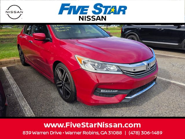 Red 2017 Honda Accord Sedan Front-Wheel Drive Continuously Variable Transmission