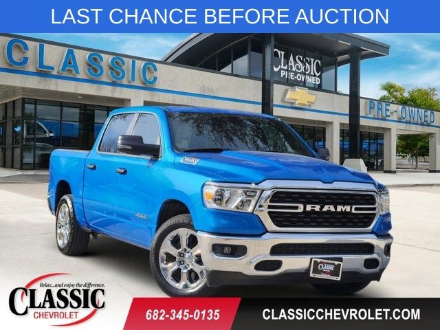 Hydro Blue Pearlcoat 2024 RAM 1500 Big Horn Crew Cab RWD Pickup Truck 4X2 8-Speed Automatic