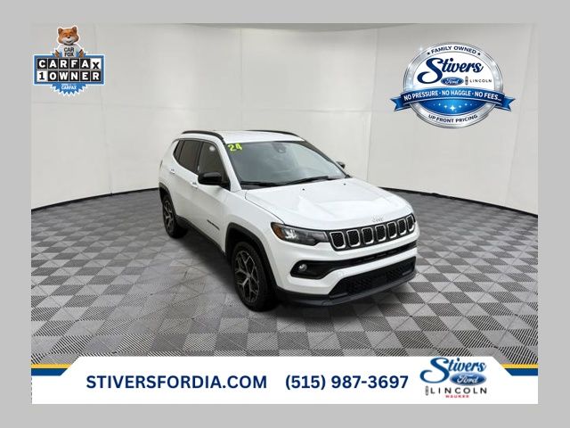 Bright White Clearcoat 2024 Jeep Compass SUV / Crossover Four-Wheel Drive 8-Speed Automatic