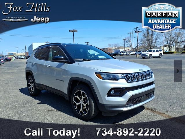 Silver 2024 Jeep Compass SUV / Crossover Four-Wheel Drive 8-Speed Automatic