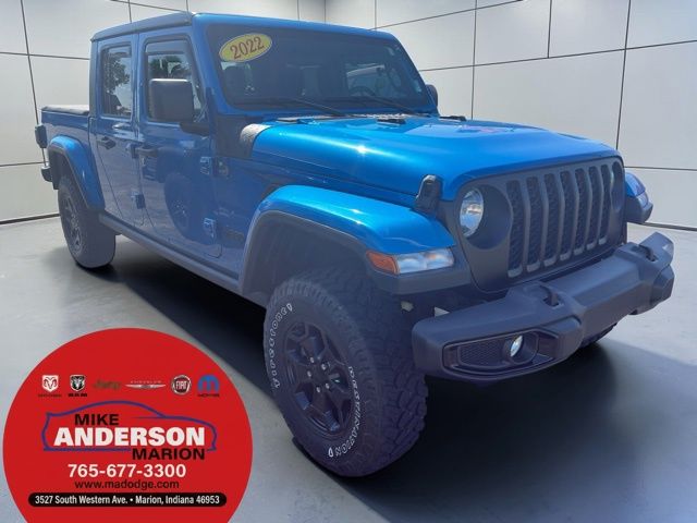 Hydro Blue Pearlcoat 2022 Jeep Gladiator Pickup Truck Four-Wheel Drive 8-Speed Automatic