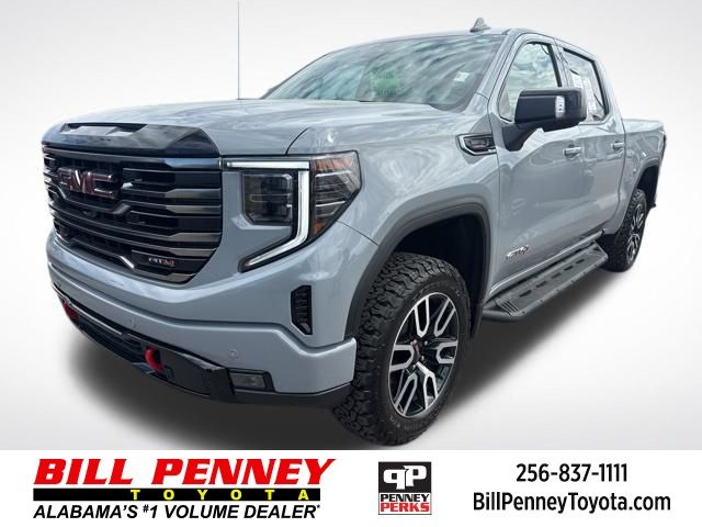 Gray 2025 GMC Sierra 1500 AT4 Crew Cab 4WD Pickup Truck Four-Wheel Drive Automatic