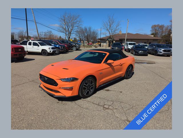 Orange 2021 Ford Mustang GT Premium Convertible RWD Convertible Rear-Wheel Drive Automatic