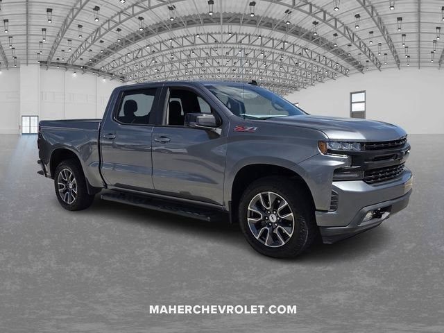 Gray (Steel Metallic) 2021 Chevrolet Silverado 1500 RST Crew Cab 4WD Pickup Truck Four-Wheel Drive 8-Speed Automatic