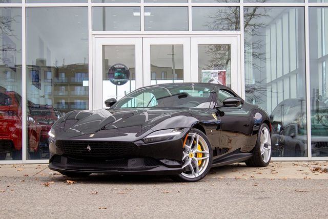 Black 2024 Ferrari Roma Spider RWD Convertible Rear-Wheel Drive 8-Speed Manual