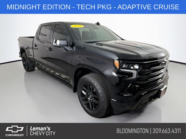 Black 2026 Chevrolet Silverado 1500 Pickup Truck Four-Wheel Drive Automatic