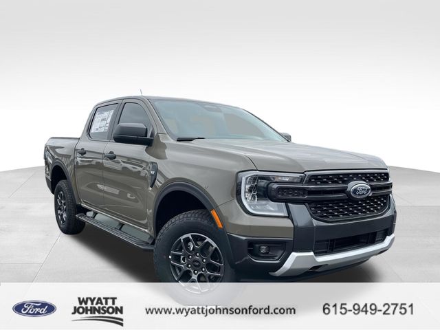 Gray 2025 Ford Ranger XLT SuperCrew 4WD Pickup Truck Four-Wheel Drive Automatic