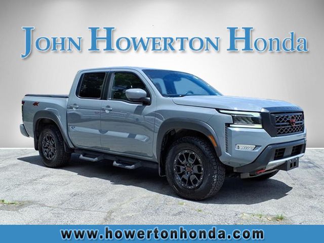 Boulder Gray Pearl 2023 Nissan Frontier PRO-4X Crew Cab 4WD Pickup Truck Four-Wheel Drive 9-Speed Automatic