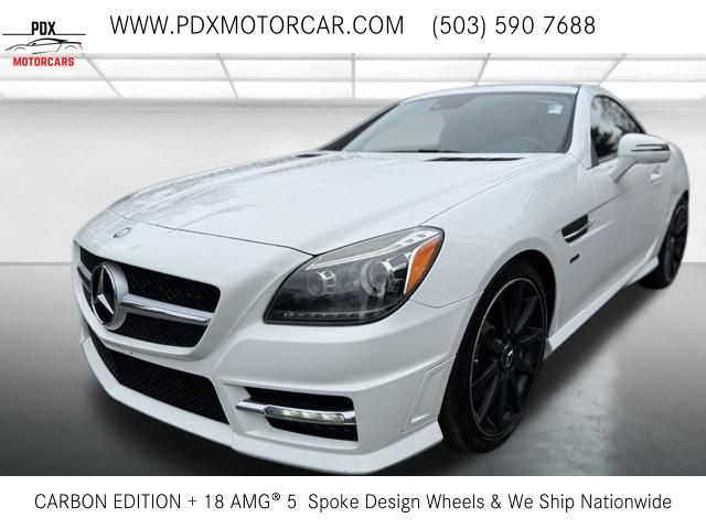 Polar White 2015 Mercedes-Benz SLK 350 Convertible Rear-Wheel Drive 7-Speed Automatic