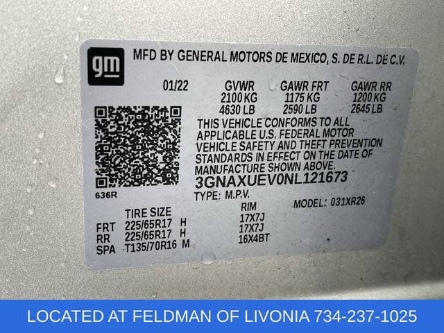 Used 2022 Chevrolet Equinox For Sale in Livonia, MI