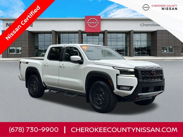Glacier White 2025 Nissan Frontier Pickup Truck Four-Wheel Drive 9-Speed Automatic Overdrive