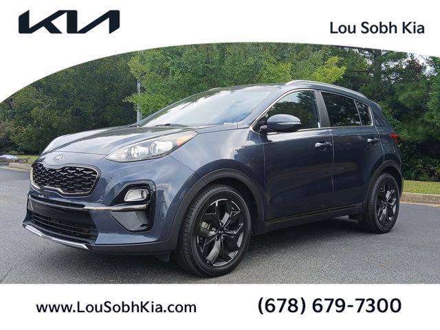 Pacific Blue 2021 Kia Sportage SUV / Crossover Front-Wheel Drive 6-Speed Automatic Overdrive