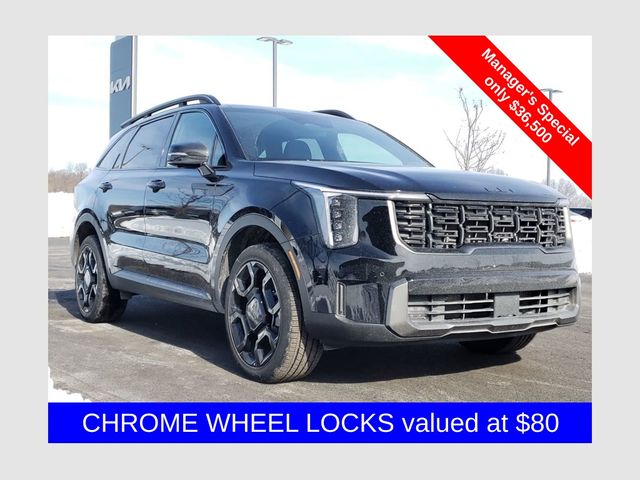 Ebony Black 2025 Kia Sorento SUV / Crossover All-Wheel Drive 8-Speed Dual Clutch