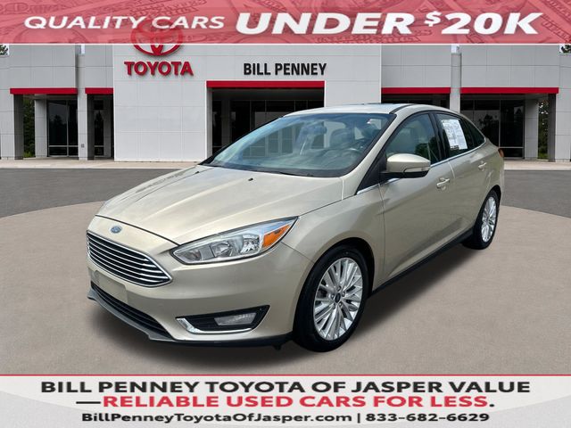 White Gold Metallic 2018 Ford Focus Sedan Front-Wheel Drive 6-Speed Automatic