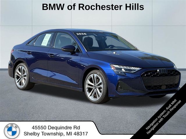 Navarra Blue Metallic 2026 Audi A3 Sedan All-Wheel Drive 7-Speed Automatic