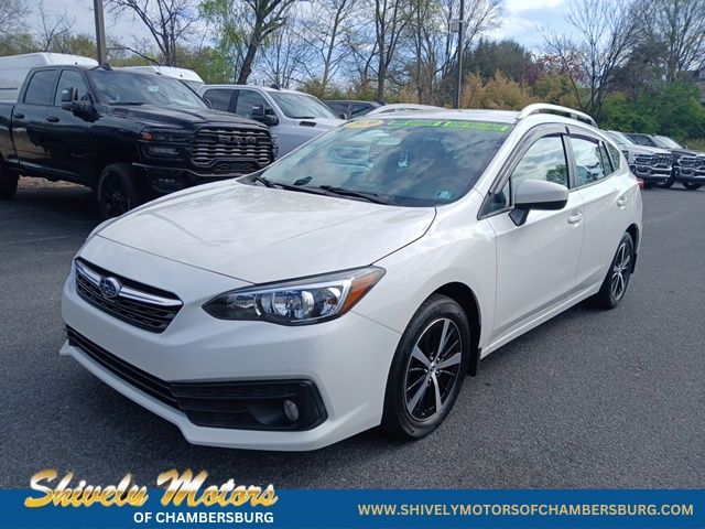 Crystal White Pearl 2020 Subaru Impreza 2.0i Premium Hatchback AWD Hatchback All-Wheel Drive Continuously Variable Transmission