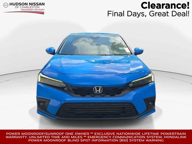 Boost Blue Pearl 2023 Honda Civic Hatchback Hatchback Front-Wheel Drive Continuously Variable Transmission