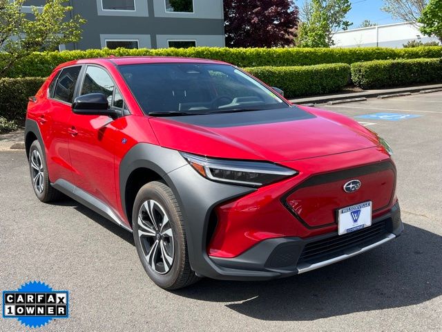 Elemental Red Pearl 2023 Subaru Solterra Premium AWD SUV / Crossover All-Wheel Drive 1-Speed Automatic